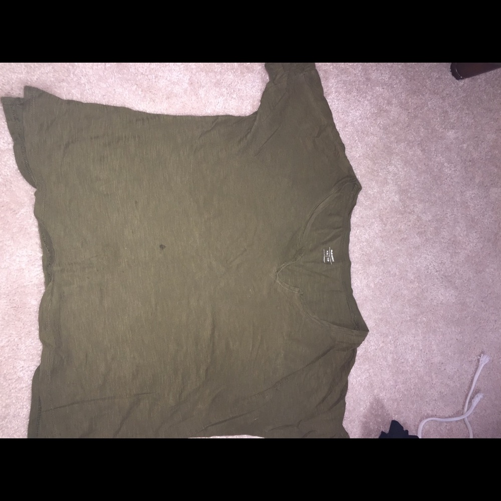 Olive green short sleeve shirt